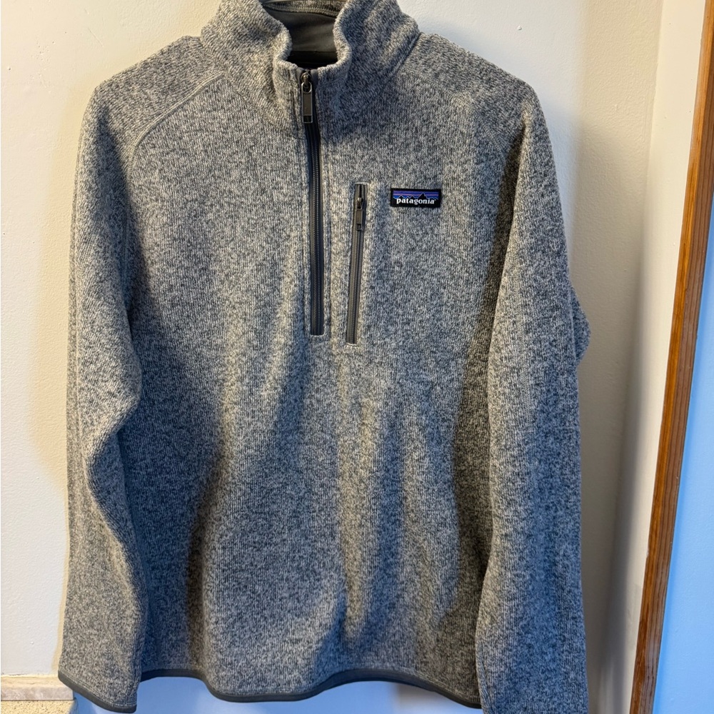 Patagonia Heather Gray Half-Zip Fleece Pullover